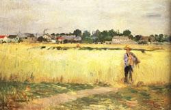 Berthe Morisot In the Wheatfields at Gennevilliers France oil painting art